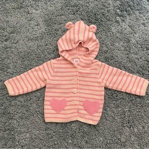 Gap Baby Brannan Bear Heart Appliqué Sweater - Size 12-18 Months